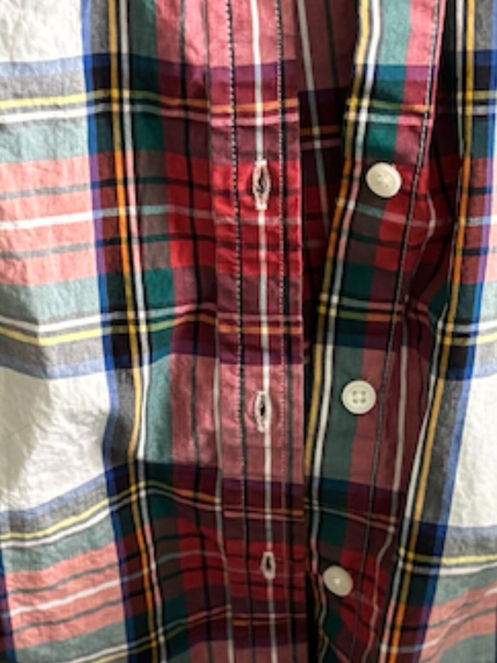 JCREW PLAID RUFFLE NECK BLOUSE • XS - Picture 4 of 6
